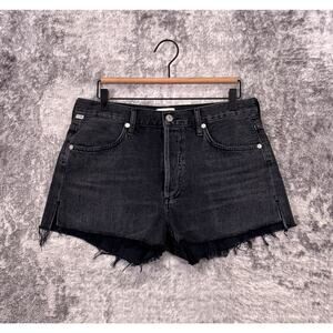 Citizens of Humanity Annabelle Shorts 28 Womens Charcoal Black Wash Denim